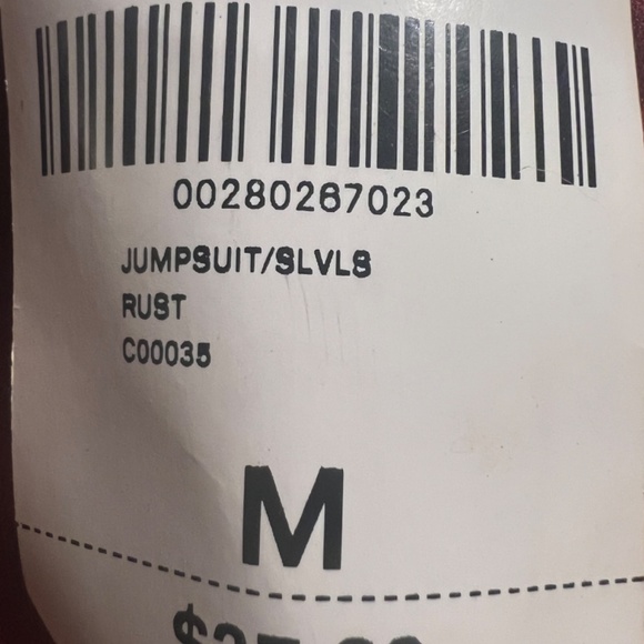 Rust Faux Suede Short Overalls with Brass Details - Picture 2 of 2